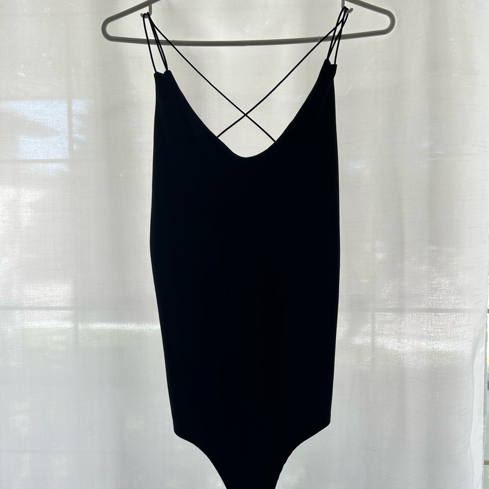 Gaze Black Bodysuit Sleek Minimalist Essential